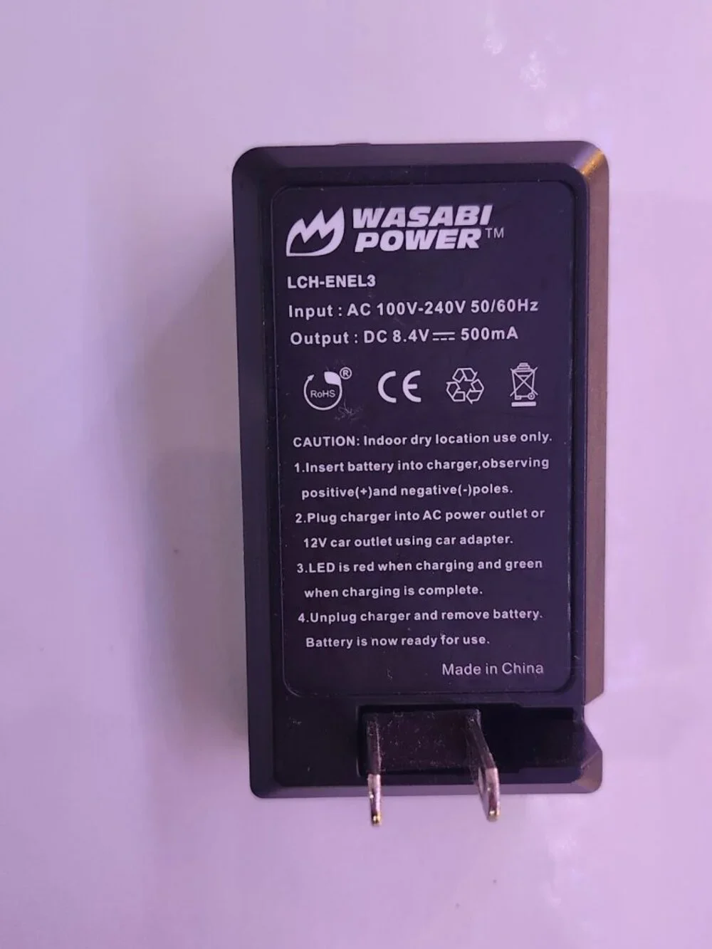 Wasabi Power 8.4v Replacement Charger Wall Piece for LCH-ENEL3